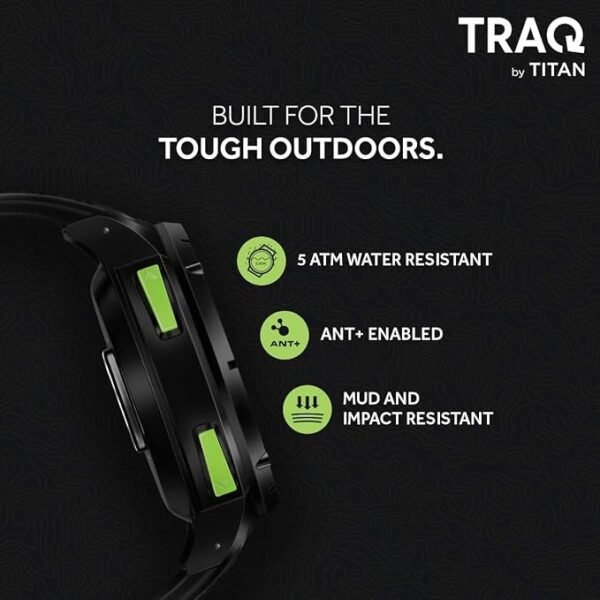Traq by Titan Cardio Running and Cycling GPS Unisex Smartwatch with Heart Rate Monitoring and Upto 7 Days of Battery Life
