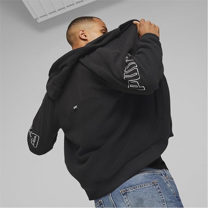 Puma Polyester Men Hooded Neck Jacket