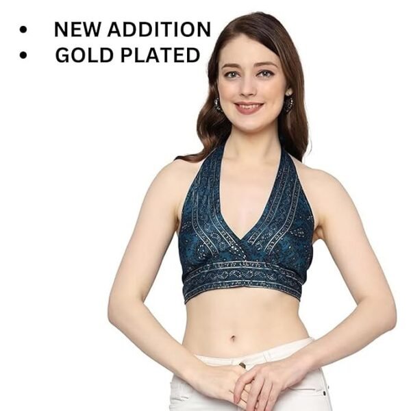 KanhaExports Women & Girls' Casual Crop Top V Neck Sleeveless Tops Backless Halter Tie Up Adjustable top Free Size Chic and Comfortable Fashion Any Occasion
