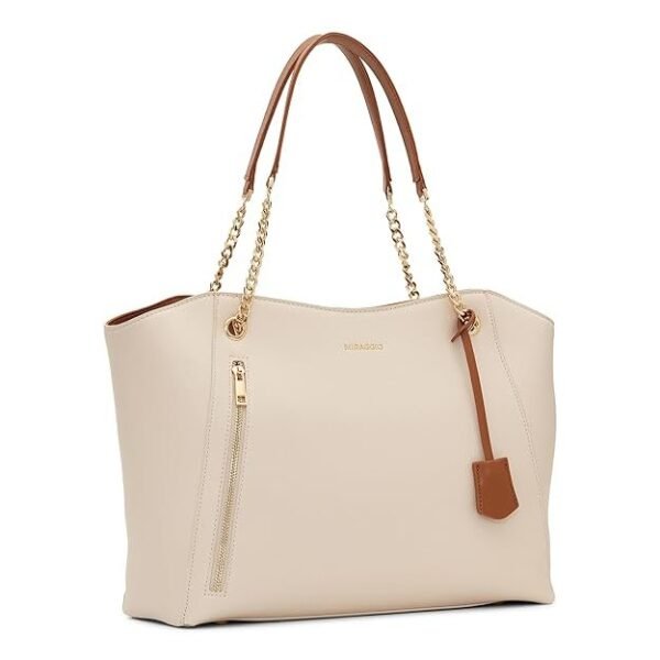 Miraggio Dakota Solid Structured Tote Bag for Women | Fits Upto 16" Laptop | Tote Bags for Women For Office Use, Work