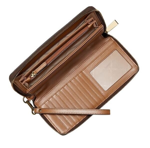 Michael Kors Womens Jet Set Travel Continental Brown/Acorn One Size Wallet